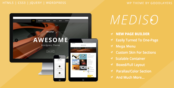 Mediso - Corporate  One-Page  Blogging WordPress