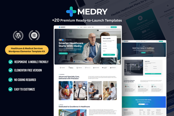 Medry - Healthcare & Medical Services Elementor Template Kit