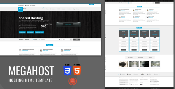 Mega Host 1.4 - Bootstrap 3 - Html5 Hosting Template