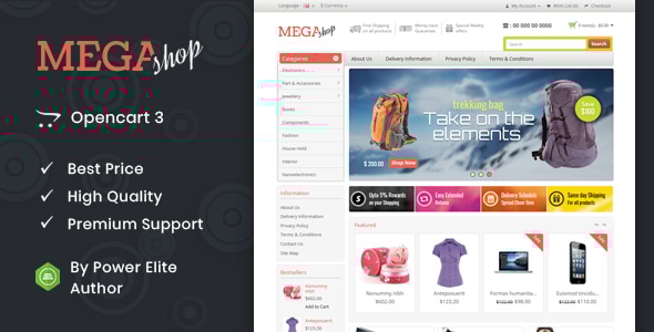 Mega Shop 1.5.6 - Responsive OpenCart Theme