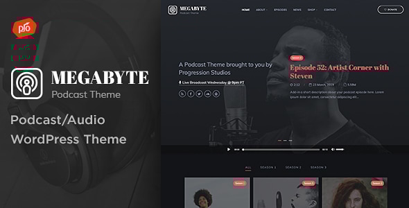 Megabyte 3.1 - PodcastAudio WordPress Theme