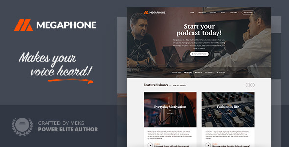 Megaphone 6.8 - Podcast WordPress Theme