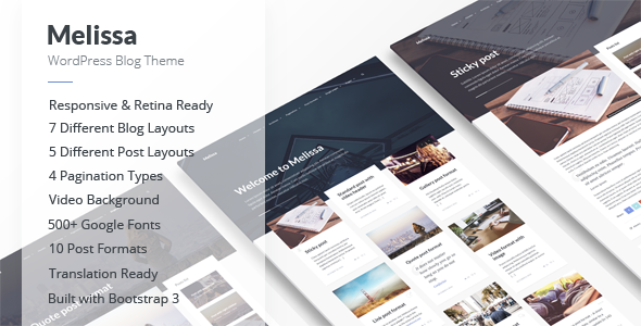 Melissa 2.2.2 - Personal BlogMagazine WordPress Theme