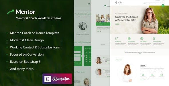 Mentor 2.3.8 - Personal Development Coach WordPress Theme