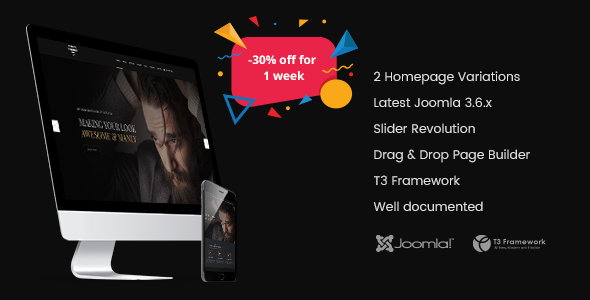 MenzSaloon 2.1 - Barber & Salon Joomla Template