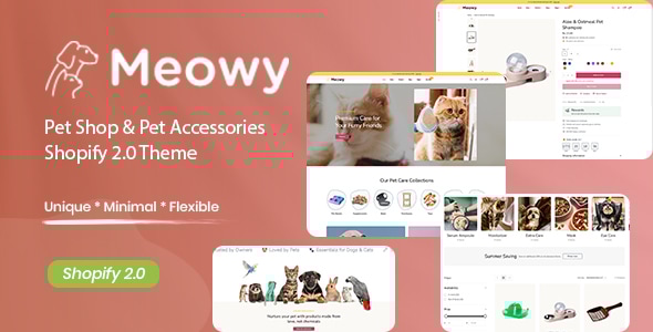 Meowy - Pet Shop & Pet Accessories Shopify 2.0 Theme