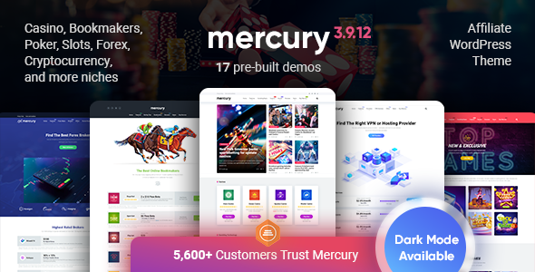 Mercury 3.9.12 Affiliate WordPress Theme