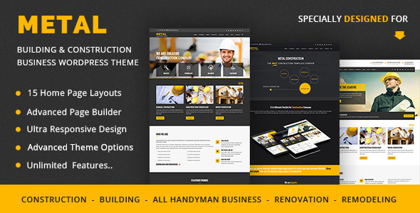 Metal 3.0 - Building & Construction Business WordPress Theme