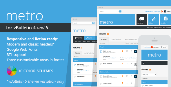 Metro 2.0.0 - A Theme for vBulletin 4 and 5