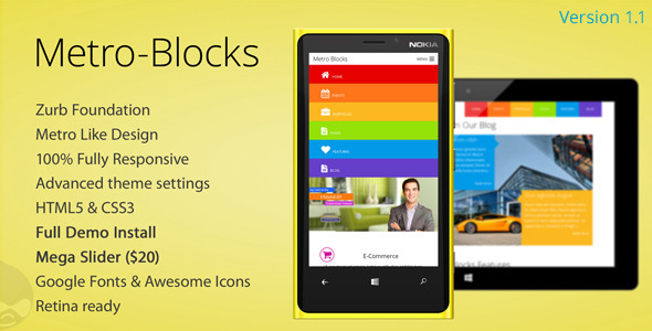 Metro-Blocks 1.1 - Multi-Purpose Drupal Theme