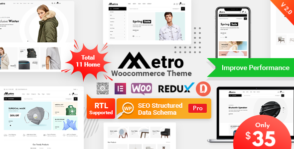 Metro 4.0 Minimal WooCommerce WordPress Theme