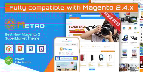Metro 2.2.5 - Multipurpose Responsive Magento 2 MarketPlace Theme
