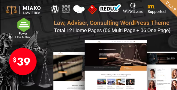 Miako 8.1 - Law Firm WordPress Theme