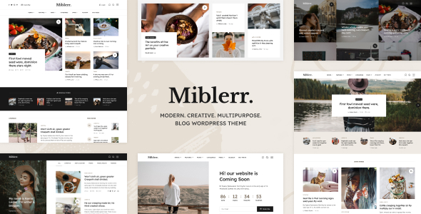 Miblerr - Modern Creative & Multipurpose Blog WordPress Theme