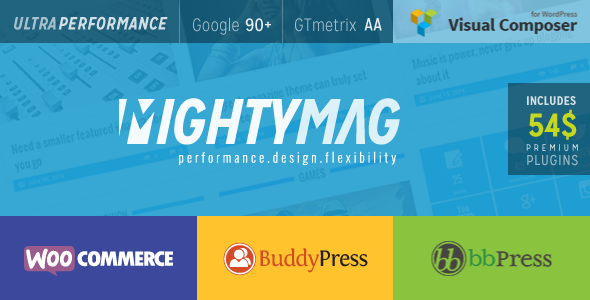 MightyMag - Magazine Shop Community WP Theme