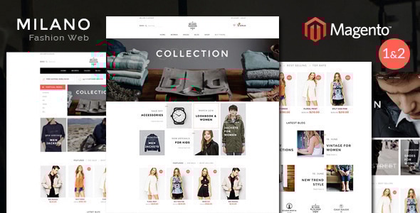 Milano Fashion Responsive Magento Theme  RTL supported
