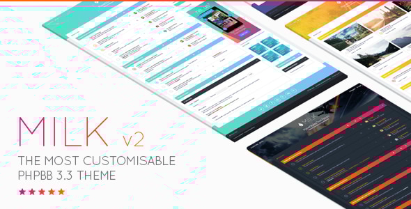 Milk 3.3.14 Multipurpose Responsive phpBB 3.3 Theme
