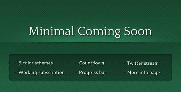 Minimal 5 - Coming Soon