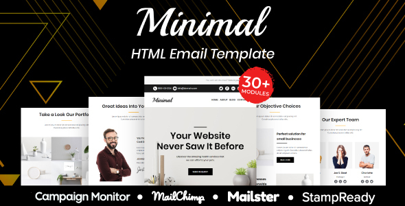 Minimal 1.1.0 - Multipurpose Responsive Email Template 30 Modules Mailchimp