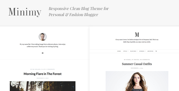 Minimy 1.2.1 - Responsive Clean Personal & Fashion Blog Theme