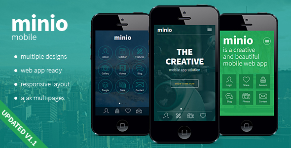 minio 1.11 - HTML Mobile Template