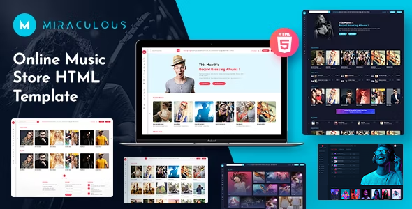 Miraculous 3.0 - Online Music Store HTML Template