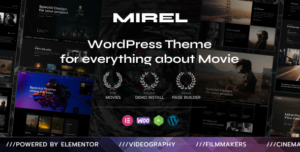 Mirel 1.0.0 - Movie Studios and Filmmakers WordPress Theme