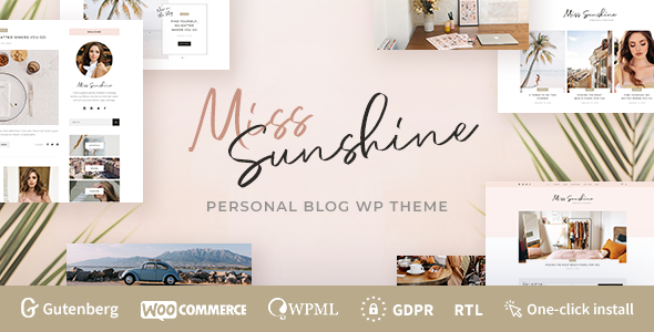 Miss Sunshine 1.2.4 - Women Lifestyle Blog WordPress Theme