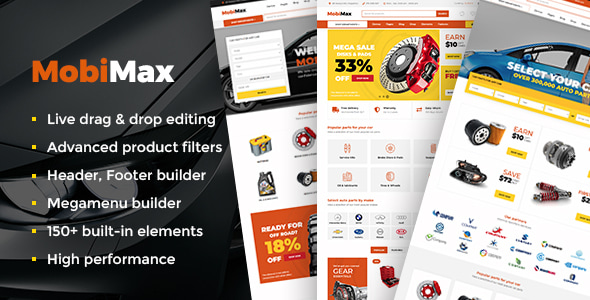 Mobimax 6.3 - Auto Parts WordPress Theme  WooCommerce Shop
