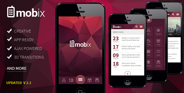 Mobix 7 - HTML Mobile Template