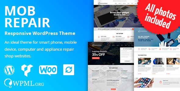 MobRepair 6.6.14 - Mobile Phone Repair Services WordPress Theme