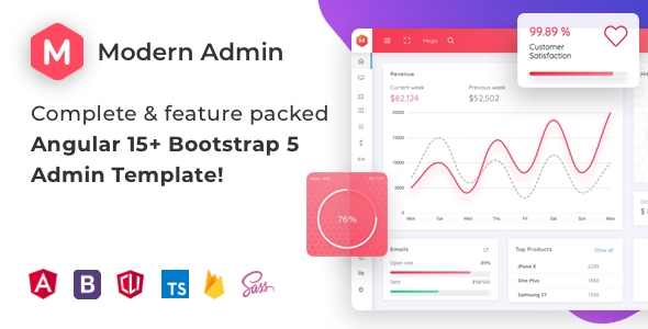 Modern Admin 2.0 - Angular 15 Bootstrap 5 Admin Dashboard Template