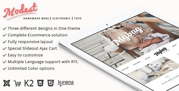Modest 24.0 - Multipurpose Joomla Virtuemart Theme