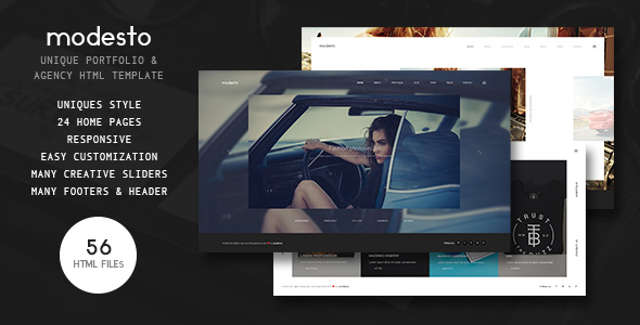 Modesto 16.05 - Power Unique Portfolio Photography & Agency HTML Template