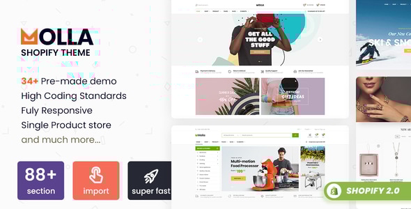 Molla 1.5.8 - Multipurpose Responsive Shopify Theme - RTL support