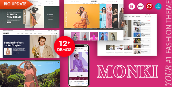 Monki 2.0.6 - Elementor Fashion WooCommerce WordPress Theme