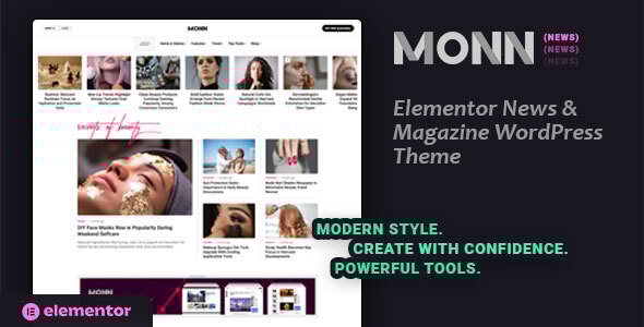Monn 1.0.0 - Elementor News & Magazine WordPress Theme