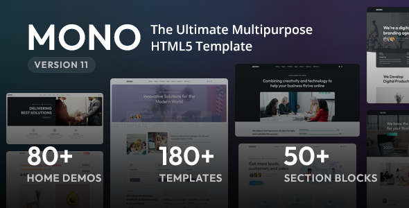 Mono 11.0.1 Multi-Purpose HTML5 Template