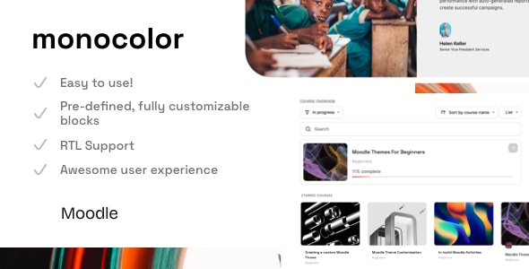 Monocolor 4.4 - Premium Moodle Theme