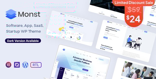 Monst 1.2.7 - Saas Startup WordPress Theme