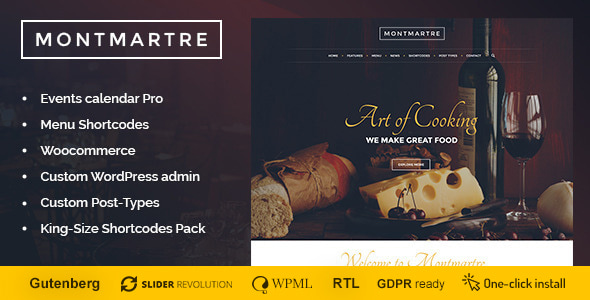 Montmartre 1.4.9 - Cafe & Restaurant WordPress Theme