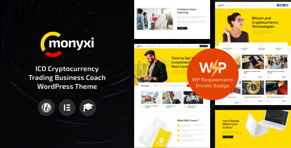 Monyxi 1.1.8 - ICO Cryptocurrency Trading WordPress Theme