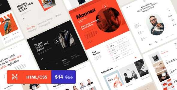 Moonex  - Portfolio & Agency HTML Template
