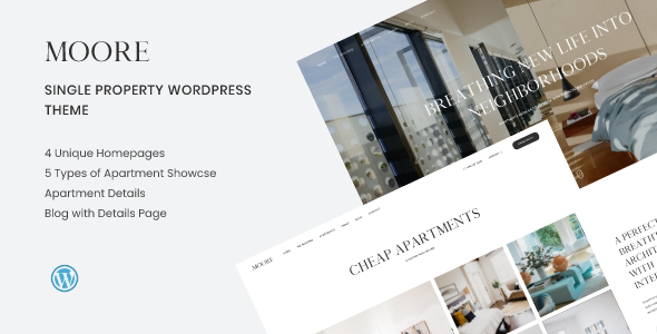 Moore 1.1.6 - Single Property WordPress Theme
