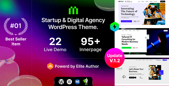 Mortar 1.2.7 - Startup Digital Agency WordPress Theme