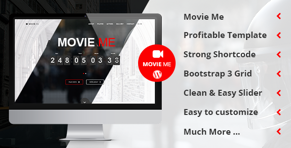 Movie Me 5.9.1 - One Page Responsive WordPress Theme
