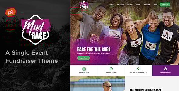 MudRace 2.9 - A Single Event Fundraiser WordPress Theme