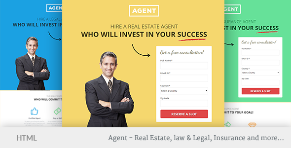 Multipurpose Landing Page Template - Agents