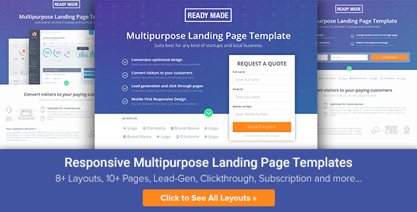 Multipurpose Landing Page Template 21.0 - ReadyMade