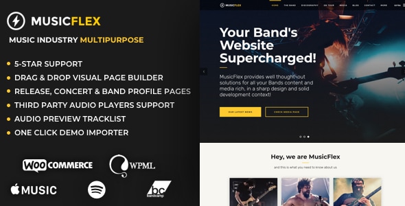 MusicFlex 2.5.1 - WordPress Theme for Musicians